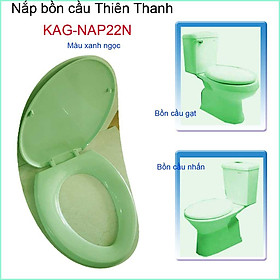 Mua Nắp đậy cho bồn cầu thiên thanh KAG-NAP22N  Nắp cầu 2 khối xanh ngọc nhựa bóng