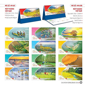 Lịch Hoa Niên 2026 - Lịch Bàn Chữ A 24x18 Không Note Travel The World HN64