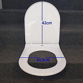 Mua Nắp bồn cầu 559PP ( 42x33.5) hình dáng vuông mũi tròn