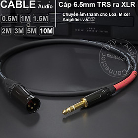 Mua Dây canon sang 6 ly TRS DIY 0.5 đến 10 mét - XLR male to 6.5mm stereo audio cable