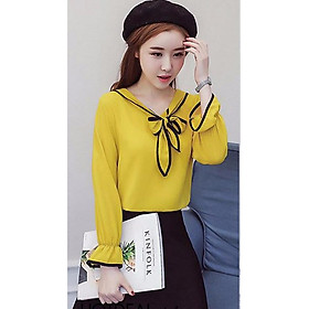 Áo kiểu thắt nơ daisy