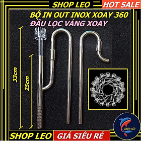 Bộ in out inox phi 16 lọc váng XOAY- In out có lọc váng