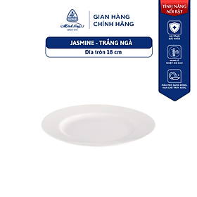 Mua Dĩa Tròn Minh Long Jasmine - Trắng Ngà - 18 cm