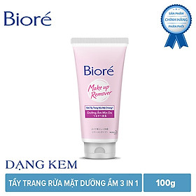 Sữa Tẩy Trang Rửa Mặt 3 Trong 1 Dưỡng Ẩm Mịn Da Biore (100g)