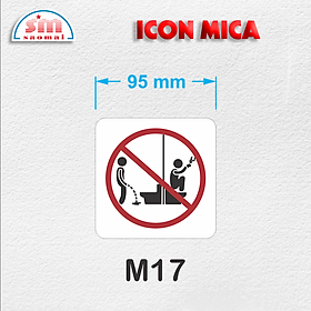 Icon mica 9.5x9.5cm trắng