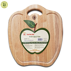 Mua Thớt Gỗ Cao Su Kiểu Dáng Quả Táo Dài 28  32 cm  - Đồ Dùng Gia Dụng Nhà Bếp Bằng Gỗ Thương Hiệu Trường Sơn