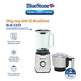 Máy xay sinh tố BlueStone BLB-5339 (1,5L - 800W - Cối thủy tinh) - Hàng Chính Hãng