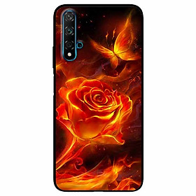 Ốp lưng dành cho Huawei Nova 5T mẫu Hoa Hồng Lửa