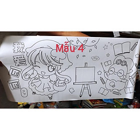 TRANH TÔ MÀU CẮT DÁN TĂNG NHẬN THỨC CHO BÉ KÍCH THƯỚC 30 CM*3 M