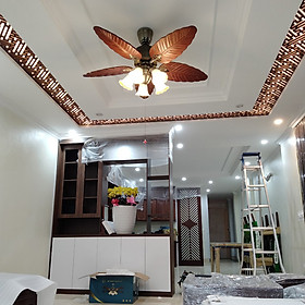Mua Quạt trần trang trí  quạt trần đèn 5 cánh lá cọ cảm hứng phương đông tạo điểm nhấn đắt giá cho mọi không gian nội thất 105TD