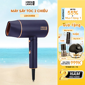 Máy sấy tóc Lebenlang LBH3088 2100W của Đức, kiểu gấp gọn, chống xơ rối tóc - hàng chính hãng - Xanh