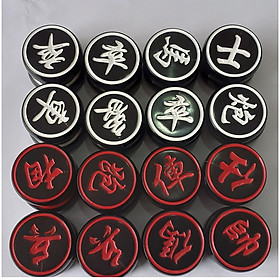 Bộ quân cờ tướng sừng trâu 3,7 đục máy 2 mặt DAICAT