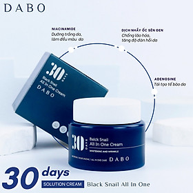 Kem dưỡng da Ốc sên đen dưỡng trắng da ngăn ngừa lão hoá - DABO Black Snail All in One Cream 100ml