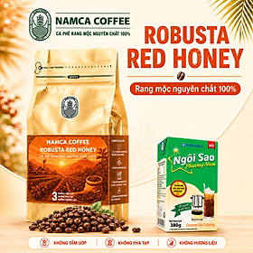 (1 kg) CÀ PHÊ ROBUSTA RED HONEY (Rang Mộc Nguyên Chất 100%) (Đã bao gồm 8% VAT) - Nguyên hạt - 250g