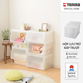 TENMA Hộp Nhựa Đựng Đồ Dung Tích Lớn Nắp Trượt Kabako, JAPAN QUALITY, Xếp Chồng 4 Tầng