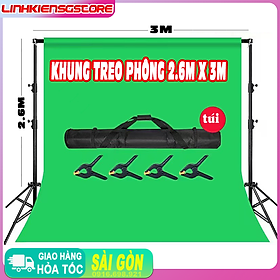 Khung treo phông di động 2,6m x 3m Khung Treo Vải Nền Chụp Ảnh Lookbook