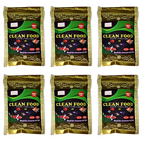COMBO 6 Gói Thức Ăn Cho Cá CLEAN FOOD, Giàu Dinh Dưỡng, Giúp Cá Lớn Nhanh, Lên Màu Đẹp ( 100gr/túi)
