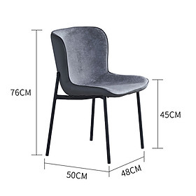 Mua Ghế bàn ăn bọc lưng giả da nệm ngồi vải caro chân sắt