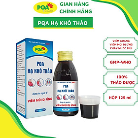 Hạ Khô Thảo PQA Hỗ Trợ Thông Mũi, Thông Thoáng Đường Thở Và Viêm Mũi Dị Ứng Hộp 125ml