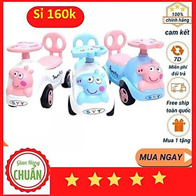 XE CHÒI CHÂN HEO PEPPA, XE CHÒI CHÂN THỎ CUTE CHO BÉ YÊU. - HEO TRẮNG XANH