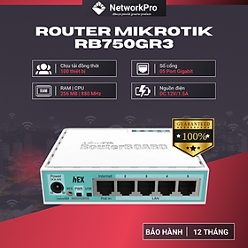 Mua Router MikroTik RB750Gr3 Hàng Chính Hãng - Cân bằng tải 100 thiết bị