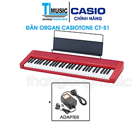 Đàn Organ Casio - Casiotone CT-S1 61 Phím Cảm Ứng Lực Âm Sắc Cao Cấp Đủ 3 Màu Kèm Phụ Kiện (Adapter, Bao, Chân X) - Hàng Chính Hãng