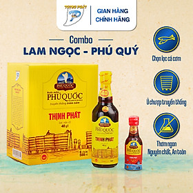 Combo 6 chai nước mắm truyền thống Thịnh Phát Lam Ngọc 500ml 40 độ và 1