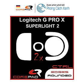 2 Bộ Feet chuột PTFE Corepad Skatez CTRL - Logitech G PRO X SUPERLIGHT 2 Wireless - Hàng Chính Hãng
