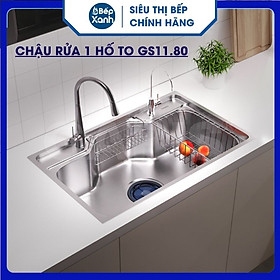 Chậu rửa 1 hố to Garis GS11.80 - Hàng Chính Hãng