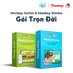 Monkey English - Bộ 2 ứng dụng dạy trẻ tiếng Anh toàn diện từ con số 0 - Monkey Junior & Monkey Stories - Gói học trọn đời