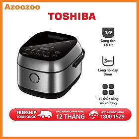 Mua Nồi Cơm Cao Tần Toshiba RC-10IP1PV -1.0L-Lòng Nồi Dày 3mm Chống Dính Cảm Ứng Nhiệt 3D-Hàng Chính Hãng  Bảo Hành 12 Tháng