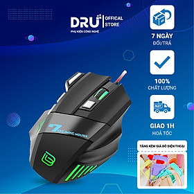 Chuột chơi game có dây có led TEKKIN B10 cực nhạy dành cho game thủ-DRU-Hàng Chính Hãng