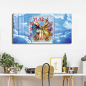 Đồng Hồ Mẫu Chúa Giê Su Công Giáo Cao Cấp - Tranh Tráng Gương Đồng Hồ Sang Trọng