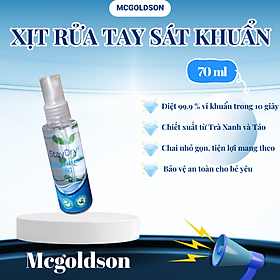 Xịt rửa tay sát khuẩn StayDry 70ml ( Hương Trà Xanh)