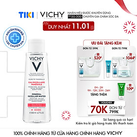 Nước tẩy trang Mineral Micellar Water cho da nhạy cảm Vichy Pureté Thermale 200ml