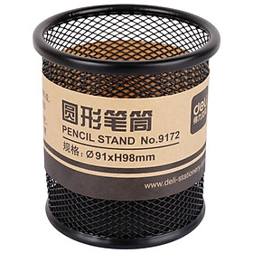 Deli 9172 metal reticulated circular pen holder