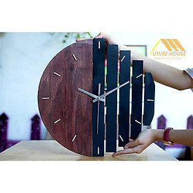 20 MẪU ĐỒNG HỒ - Đồng hồ Gỗ treo tường chất liệu gỗ máy kim thiết kế in theo yêu cầu trang trí nhà và quán café*#7