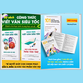 Bộ sách Công Thức Viết Văn Siêu Tốc cấp 2 - cô Phan Hồ Điệp, có kèm video hướng dẫn( SP chính hãng)