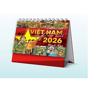 Lịch 2026 - Lịch Để Bàn Chữ A - Việt Nam Vươn Mình (Tết Bính Ngọ 2026)