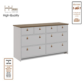 [Happy Home Furniture] NOMIA , Tủ lưu trữ 8 ngăn kéo , 140cm x 45cm x 80cm ( DxRxC), THK_065