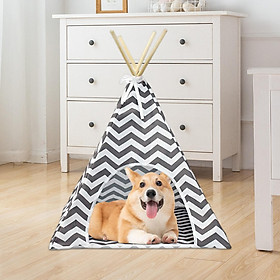 Pet Teepee Small Dog House Cat Bed Tent Shelter Warm Breathable for Indoor