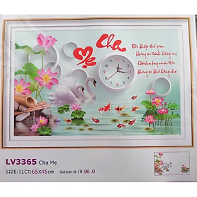 Mua Tranh thêu chữ thập Cha Mẹ Lv3365 (65x45) chưa thêu