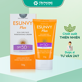 Kem Chống Nắng Esunvy Plus - Sun Care Face Whitening Cream SPF50+/PA++++ - Chống nắng tối ưu, dưỡng trắng chuyên sâu - Tuýp 50g