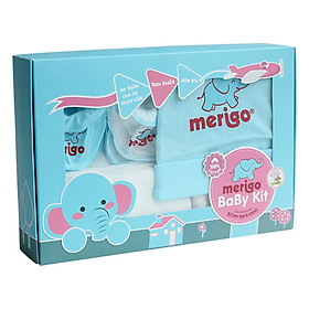 Bộ Chăm Sóc Trẻ Sơ Sinh Merigo Bông Bạch Tuyết TP-BABY07 - Trắng Phối Xanh