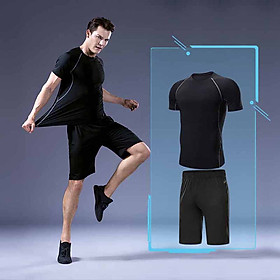 >> SO SÁNH GIÁ QUẦN ÁO TẬP GYM NAM CẦN THƠ | Shopee Lazada Sendo Tiki 70 Set 2 in 1 Quần áo gym nam, Quần áo thể thao nam, Áo tập gym và quần đùi tập gym nam - Thích hợp tập gym, đá bóng, chạy bộ, bóng rổ hoặc đi chơi - Bộ quần áo tập gym nam chất liệu thun lạnh cao cấp ôm body (SP006)