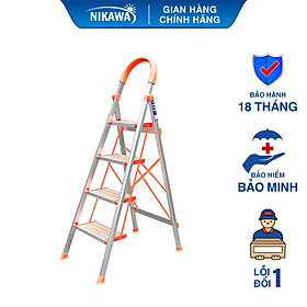 Thang Ghế Nikawa NKA-04 - 4 Bậc - 97cm - Màu Bạc