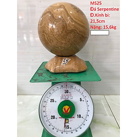 Mua Quả cầu 15.6kg phong thủy đá Serpentine tự nhiên đường kính 21.5cm - MS25
