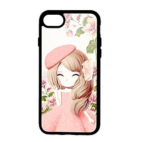 Ốp lưng dành cho điện thoại Iphone 7 Anime Cô Gái Váy Bông