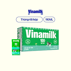Sữa tươi tiệt trùng có đường Vinamilk  -  Thùng 48 hộp 110ml