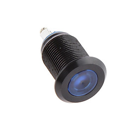 12mm 12V LED Metal Blue Indicator Dash Light Lamp Screw Terminal Car